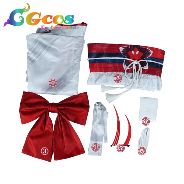 画像4: 崩壊:スターレイル 黄泉 和服 コスプレ衣装 (4)