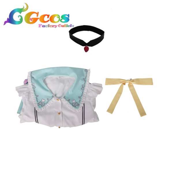 画像3: プロジェクトセカイ カラフルステージ!feat.初音ミク　桃井愛莉　feat.マイメロディ　たっぷりリボンといちごのワンピ　アナザー1　コスプレ衣装 (3)