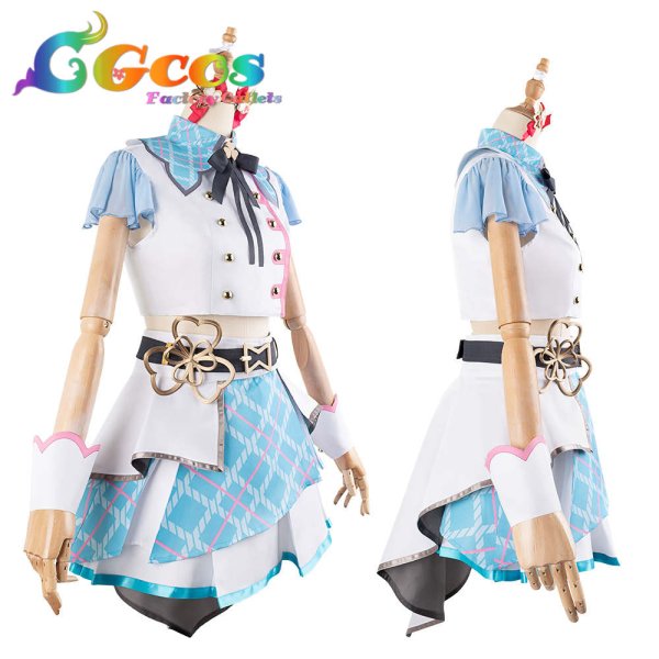 画像2: 「一部在庫あり」プロジェクトセカイ カラフルステージ!feat.初音ミク ラブリー・アイドル! 桃井愛莉 コスプレ衣装 (2)