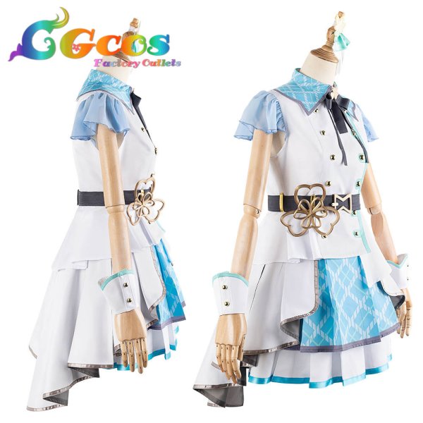 画像2: 「一部在庫あり」プロジェクトセカイ カラフルステージ!feat.初音ミク ナチュラル・アイドル! 日野森雫 コスプレ衣装 (2)