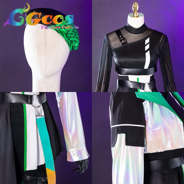 画像4: プロジェクトセカイ カラフルステージ!feat.初音ミク hacker:N 草薙寧々 準備も慣れたもの コスプレ衣装 (4)