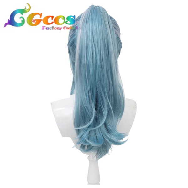 画像2: バーチャルYouTuber　VTuber　ウィッグ　VSPO！　ぶいすぽっ！　白波らむね　2024誕生日衣装 ポニーテール　コスプレ衣装 (2)