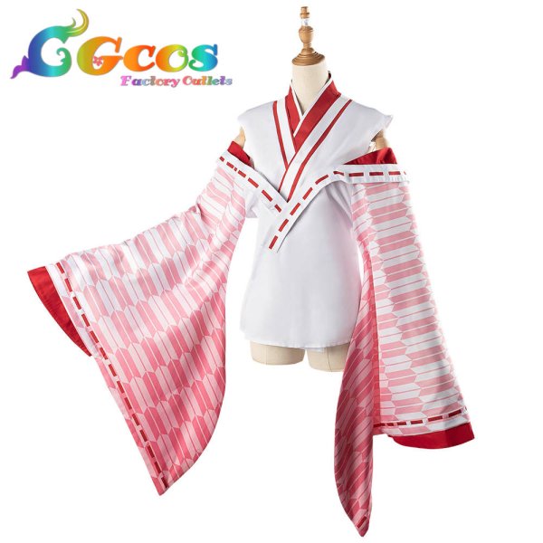 画像7: バーチャルYouTuber　VTuber　百鬼あやめ　巫女服　コスプレ衣装 (7)