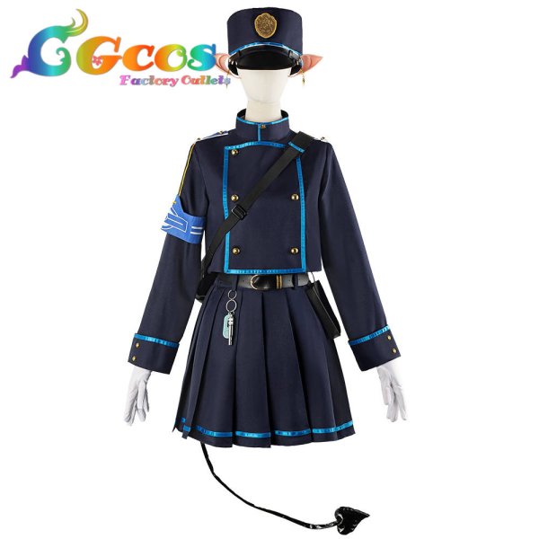 画像4: 「一部在庫あり」ブルーアーカイブ　ハイランダー鉄道学園　ハイランダー双子　橘ヒカリ　スカートVer.　コスプレ衣装 (4)