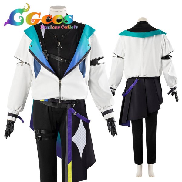 画像3: 「一部在庫あり」プロジェクトセカイ カラフルステージ!feat.初音ミク intruder:R 神代類 漏れ聞こえる言葉 サイバーパンクデッドボーイ コスプレ衣装 (3)