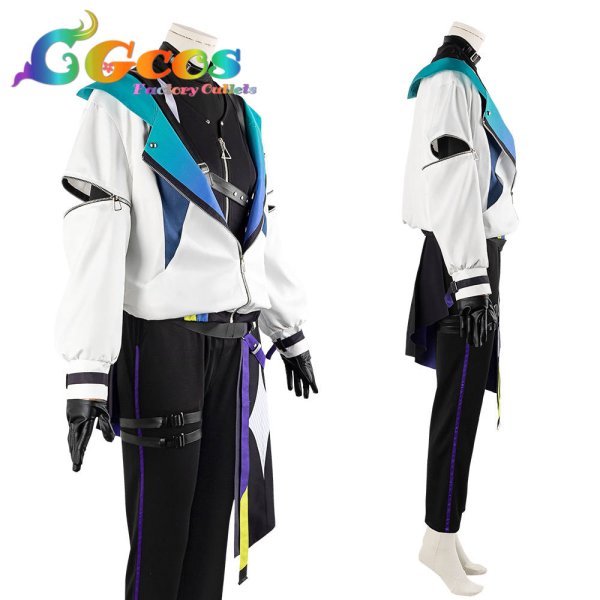 画像4: 「一部在庫あり」プロジェクトセカイ カラフルステージ!feat.初音ミク intruder:R 神代類 漏れ聞こえる言葉 サイバーパンクデッドボーイ コスプレ衣装 (4)