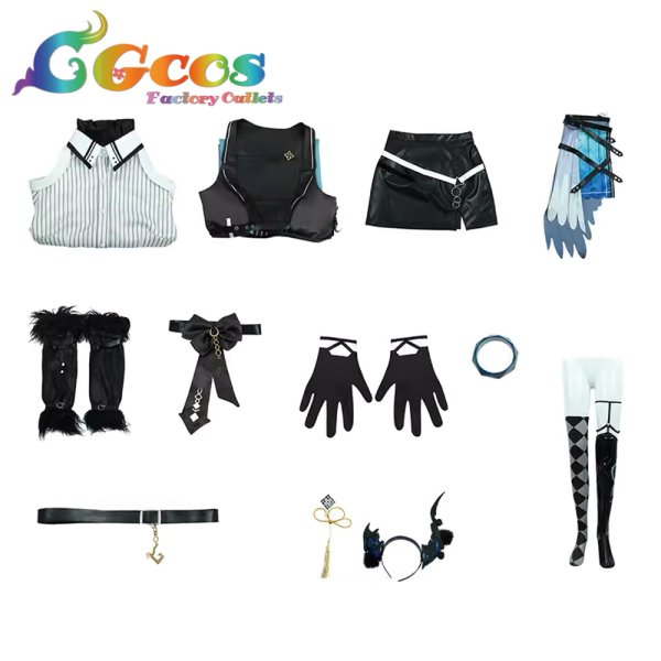 画像3: バーチャルYouTuber VTuber ホロライブEN ネリッサ・レイヴンクロフト Nerissa Ravencroft コスプレ衣装 (3)