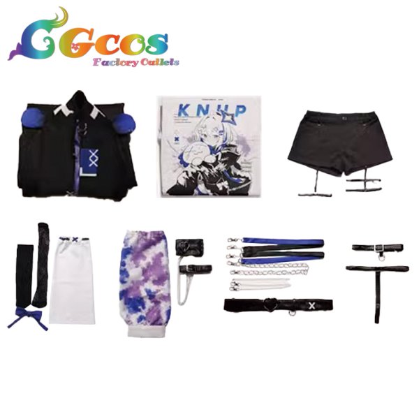 画像4: バーチャルYouTuber VTuber 天音かなた 地雷系衣装 コスプレ衣装 (4)