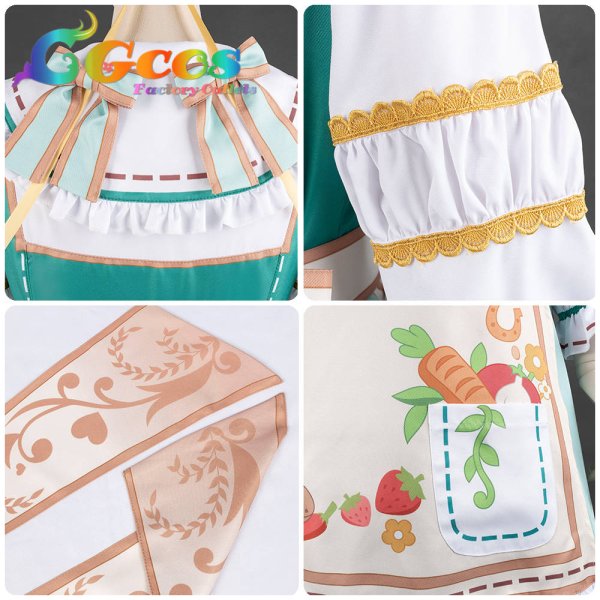 画像8: 「一部在庫あり」ウマ娘プリティーダービー　Yummy Dreamy Fairy　ライスシャワー コスプレ衣装 (8)