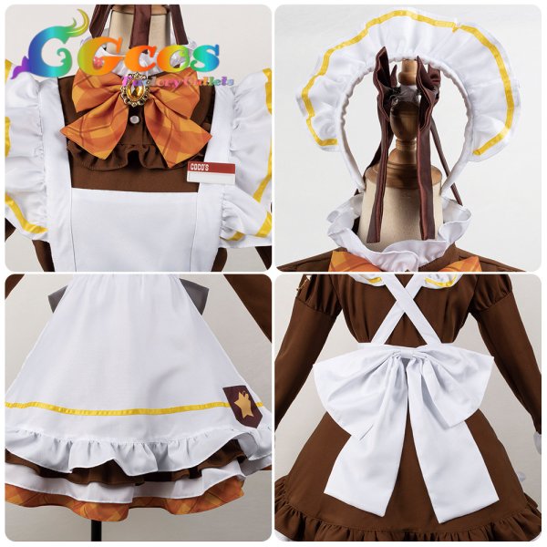 画像6: バーチャルYouTuber VTuber ココスコラボ衣装 星川サラ メイド服 コスプレ衣装 (6)