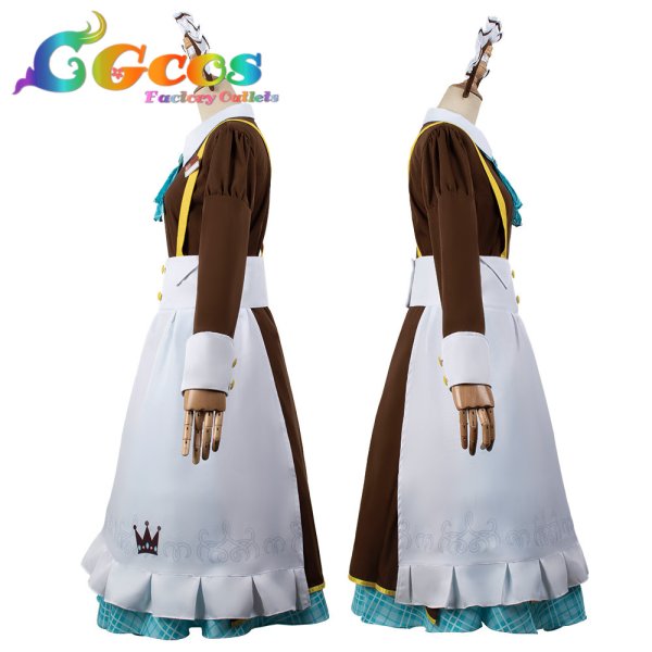 画像5: バーチャルYouTuber VTuber ココスコラボ衣装 リゼ・ヘルエスタ メイド服 コスプレ衣装 (5)