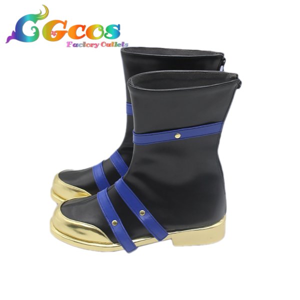 画像2: あんさんぶるスターズ！！　コスプレ靴　礼瀬マヨイ　Black Out See Saw　コスプレブーツ　コスプレ衣装 (2)