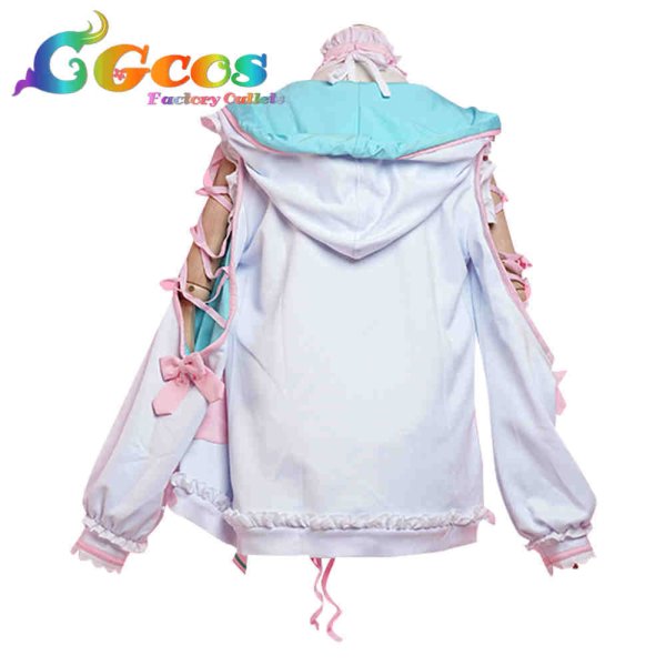 画像3: バーチャルYouTuber VTuber 博衣こより パーカ水着衣装 コスプレ衣装 (3)