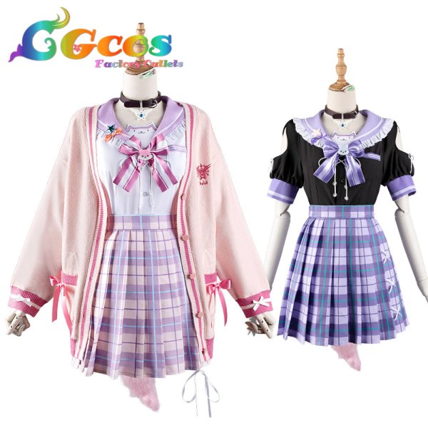 画像4: 一部在庫 バーチャルYouTuber VTuber 制服 博衣こより  コスプレ衣装 (4)