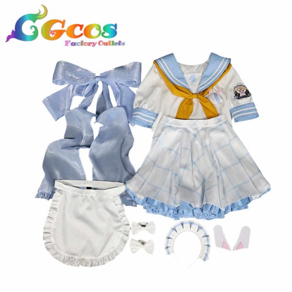 画像3: ブルーアーカイブ 霞沢ミユ セーラー服 コスプレ衣装 (3)