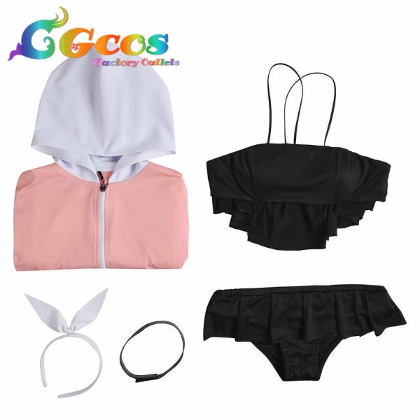 画像4: ブルーアーカイブ 静山マシロ 水着 コスプレ衣装 (4)