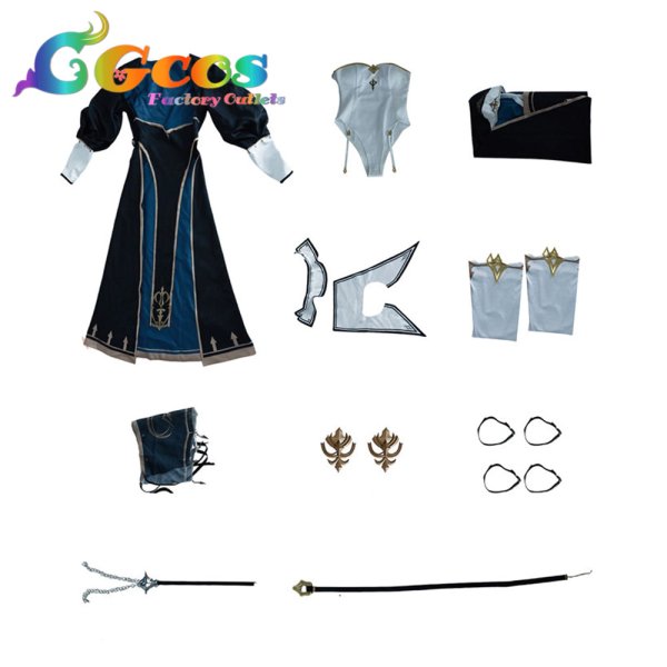 画像3: バーチャルYouTuber VTuber 白銀ノエル シスター×黒騎士 コスプレ衣装 (3)