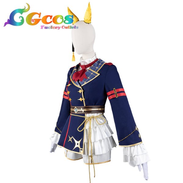画像2: 一部在庫 ウマ娘プリティーダービー カルストンライトオ 勝負服 コスプレ衣装 (2)