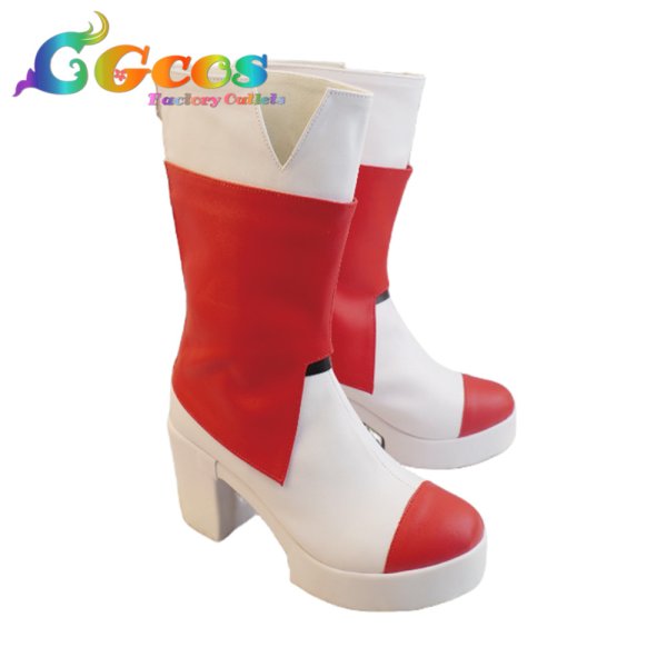 画像2: VOCALOID3　コスプレ靴　楽正綾　コスプレブーツ　コスプレ衣装 (2)