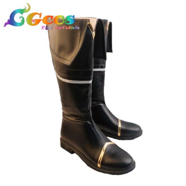 画像2: 陰の実力者になりたくて！　コスプレ靴　シャドウ　コスプレブーツ　コスプレ衣装 (2)