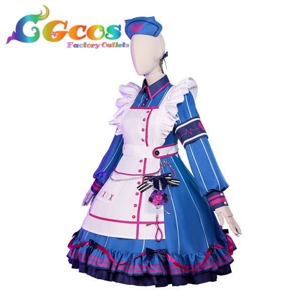 画像5: 「一部在庫」プロジェクトセカイ カラフルステージ!feat.初音ミク　猫耳おばけの案内人　朝比奈まふゆ　コスプレ衣装 (5)