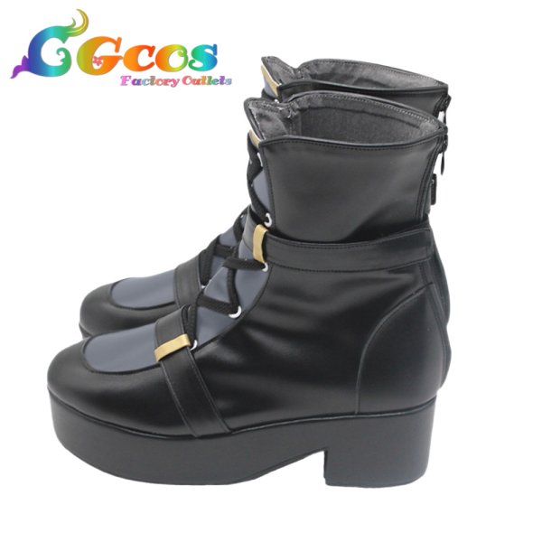 画像3: プロジェクトセカイ カラフルステージ！ feat. 初音ミク　コスプレ靴　日野森志歩　和風ロックファッション　少しの恥ずかしさと　コスプレブーツ　コスプレ衣装 (3)