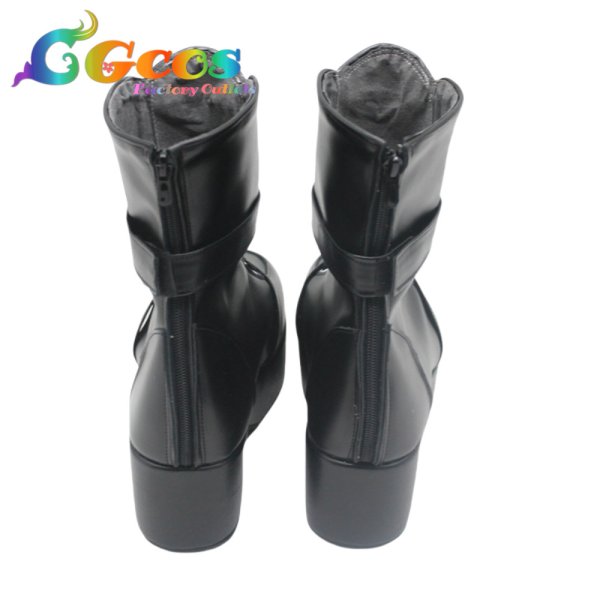 画像4: プロジェクトセカイ カラフルステージ！ feat. 初音ミク　コスプレ靴　日野森志歩　和風ロックファッション　少しの恥ずかしさと　コスプレブーツ　コスプレ衣装 (4)