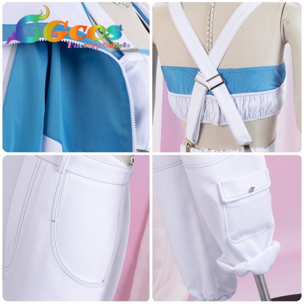 画像6: 「一部在庫あり」星乃一歌　コスプレ　ミクとの出会い　アンビション・サロペット　プロジェクトセカイ　コスプレ衣装 (6)