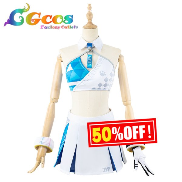 画像1: 50%OFF!　ブルーアーカイブ　キヴォトス大運動会　晄輪大祭　猫塚ヒビキ　チア衣装　コスプレ衣装 (1)