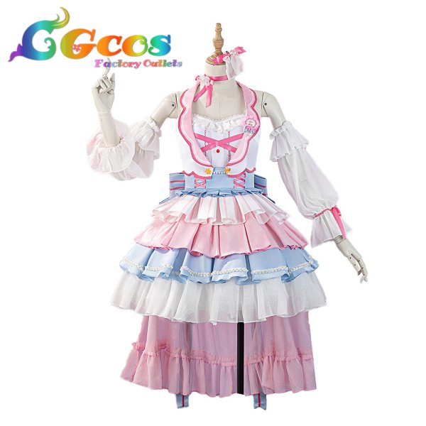 画像1: BanG Dream! 　バンドリ！　Pastel＊Palettes　丸山彩　シーズン3衣装　コスプレ衣装 (1)