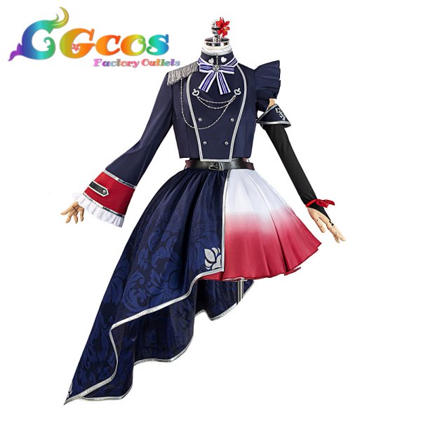 画像1: 一部在庫　バーチャルYouTuber　VTuber　「藍の華」ライブ衣装　鈴木ヒナ　コスプレ衣装 (1)