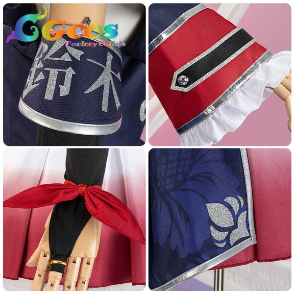 画像9: 一部在庫　バーチャルYouTuber　VTuber　「藍の華」ライブ衣装　鈴木ヒナ　コスプレ衣装 (9)