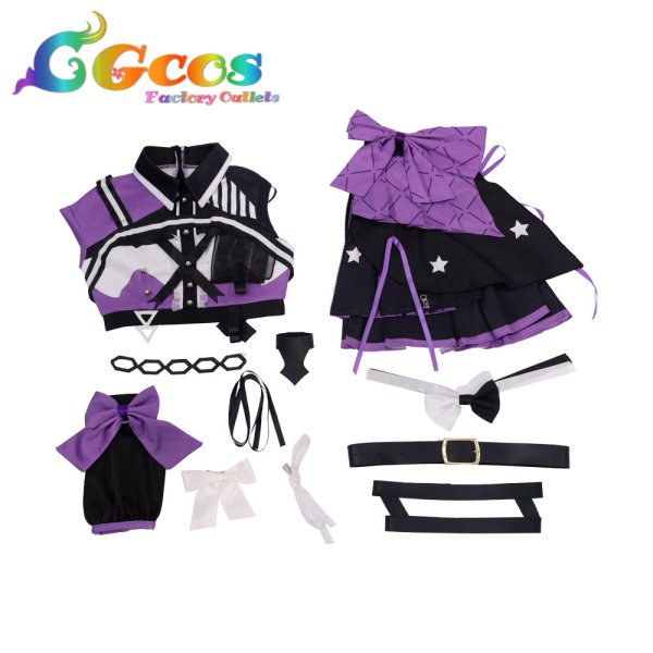 画像8: バーチャルYouTuber　VTuber　hololive　6th fes. Color Rise Harmony　紫咲シオン　コスプレ衣装 (8)