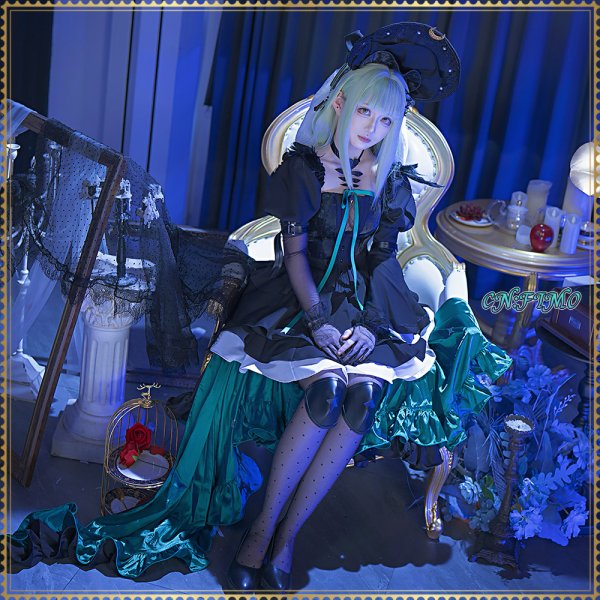 画像1: バンドリ！　MyGO!!!!! 　Ave Mujica　若葉睦　アークナイツコラボ衣装　コスプレ衣装 (1)