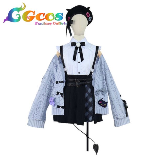 画像1: バーチャルYouTuber　Vtuber　常闇トワ　ガーリー系　コスプレ衣装 (1)