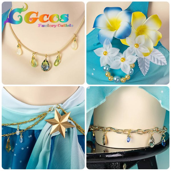 画像6: ウマ娘プリティーダービー　波間のエメラルド　サイレンススズカ　コスプレ衣装 (6)