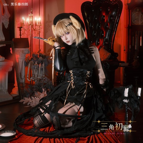 画像4: BanG Dream!（バンドリ！）　　Ave Mujica　三角初華　アークナイツ大陸版　コラボ衣装　コスプレ衣装 (4)