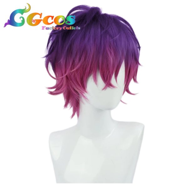 画像2: バーチャルYouTuber　VTuber　ウィッグ　Uki Violeta　浮奇ヴィオレタ　コスプレ衣装 (2)