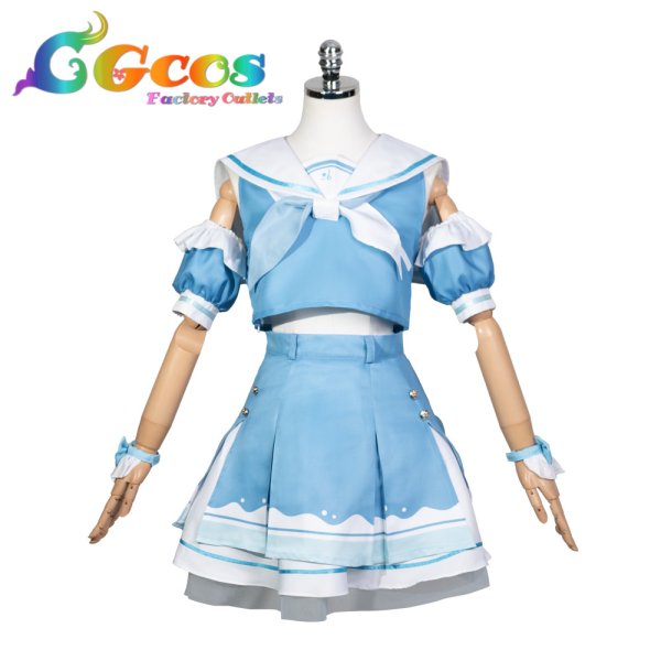 画像1: 学園アイドルマスター　学マス　学マス×ローソンコラボ　マリン風衣装　姫崎莉波　秦谷美鈴　花海佑芽　十王星南　紫雲清夏　篠澤広　有村麻央　月村手毬　花海咲季　藤田ことね　葛城リーリヤ　倉本千奈　コスプレ衣装 (1)