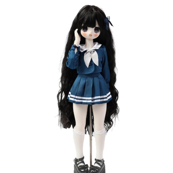 画像2: 在庫あり　BJDドール服　コスプレ　セーラー服セット　ネイビー制服コーデ　MDD対応 (2)