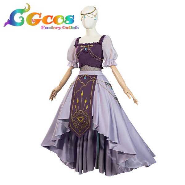 画像8: BanGDream!（バンドリ！）　Roselia　「Sei　stark」　ライブ衣装　宇田川あこ　コスプレ衣装 (8)