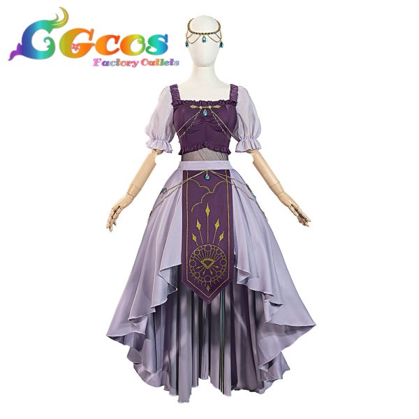 画像6: BanGDream!（バンドリ！）　Roselia　「Sei　stark」　ライブ衣装　宇田川あこ　コスプレ衣装 (6)