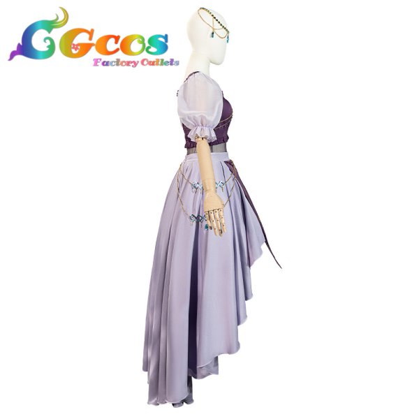 画像9: BanGDream!（バンドリ！）　Roselia　「Sei　stark」　ライブ衣装　宇田川あこ　コスプレ衣装 (9)