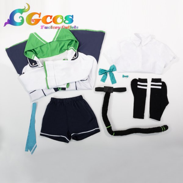 画像1: 【清倉処理】ブルーアーカイブ　才羽ミドリ　コスプレ衣装　激安！部品不足のある在庫品限定1個！格安放題！ (1)