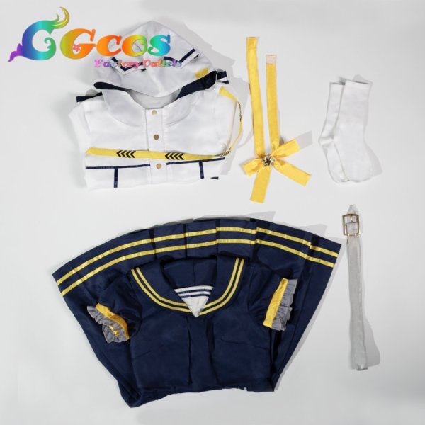 画像1: 【清倉処理】バーチャルYouTuber　VTuber　星街すいせい　セーラー服　新衣装　コスプレ衣装　激安！部品不足のある在庫品限定1個！格安放題！ (1)