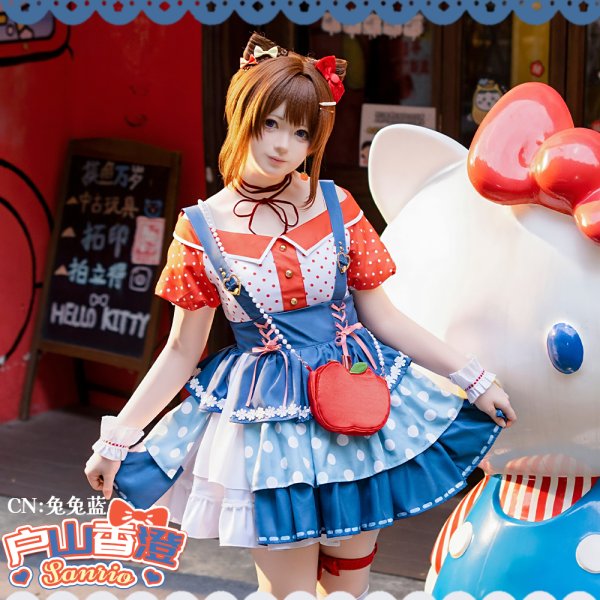 画像1: BanG Dream!（バンドリ！）　Poppin'Party　さあ、扉を開いて！　戸山香澄　コスプレ衣装 (1)