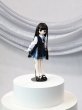 画像1: ドール衣装　コスプレ　かわいい学院風セット　セーラー襟　ネイビー×ブルーチェック　MDD対応　BJD　1/4サイズ　ハンドメイド風　上質仕立て (1)