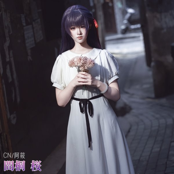 画像3: Fate/Grand Order　FGO　劇場版「Fate/stay night [Heaven's Feel]」　間桐桜　コスプレ衣装 (3)