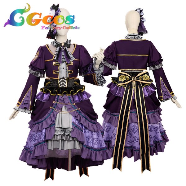 画像15: 「一部在庫あり」BanG Dream! 　Roselia 6th anniversary　白金 燐子　コスプレ衣装 (15)