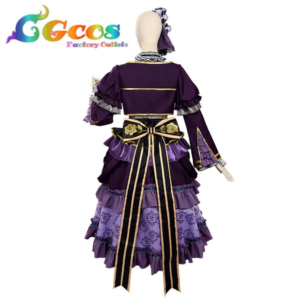 画像14: 「一部在庫あり」BanG Dream! 　Roselia 6th anniversary　白金 燐子　コスプレ衣装 (14)